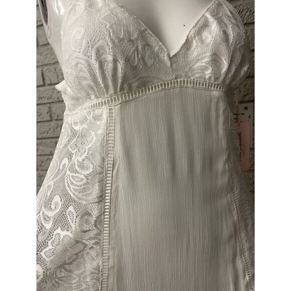Linea Donatella Women White Flower Sheer Lace Lingerie Nightgown Size S NWT - Picture 10 of 11